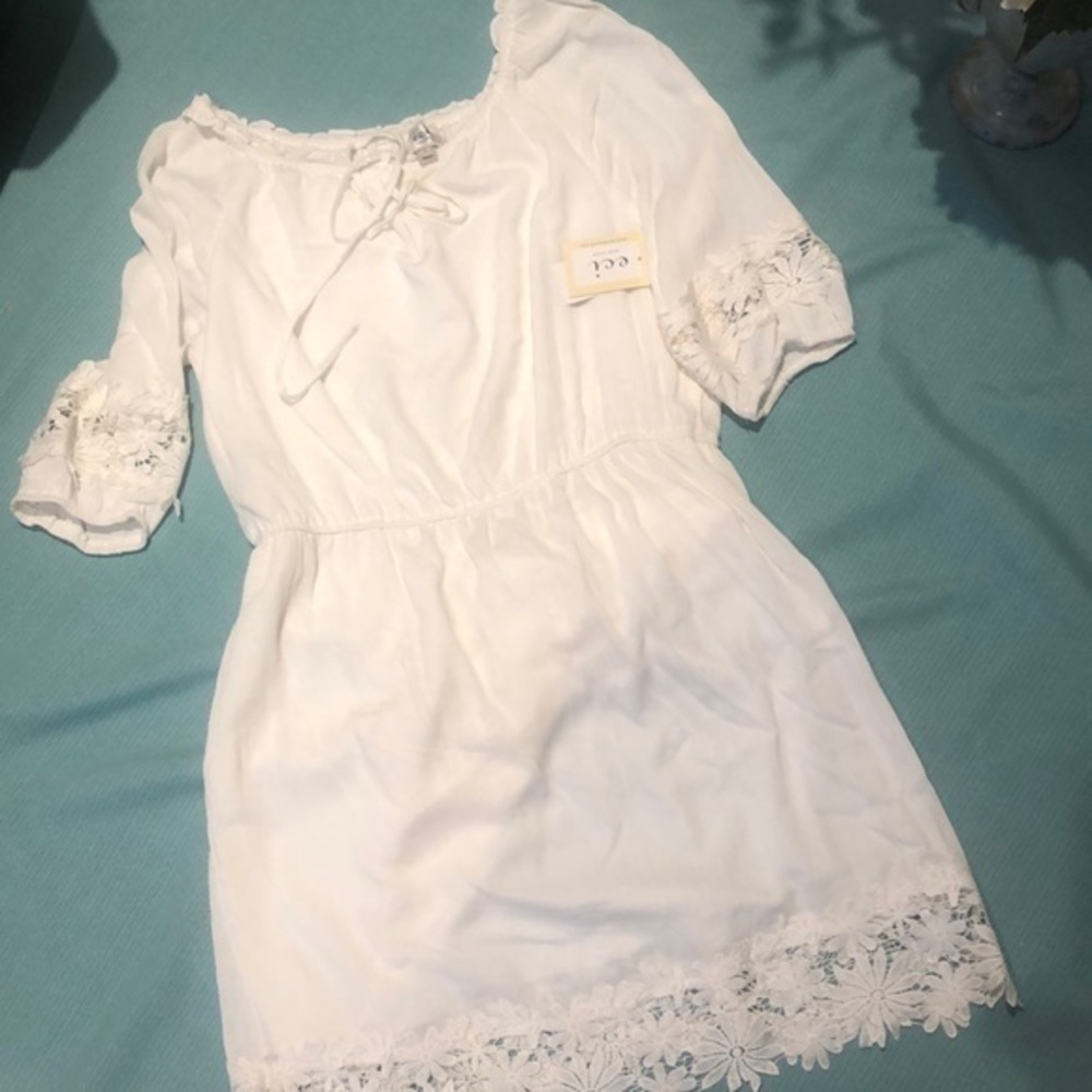 NWT ECI dress lace large ivory lace dress - Picture 2 of 11